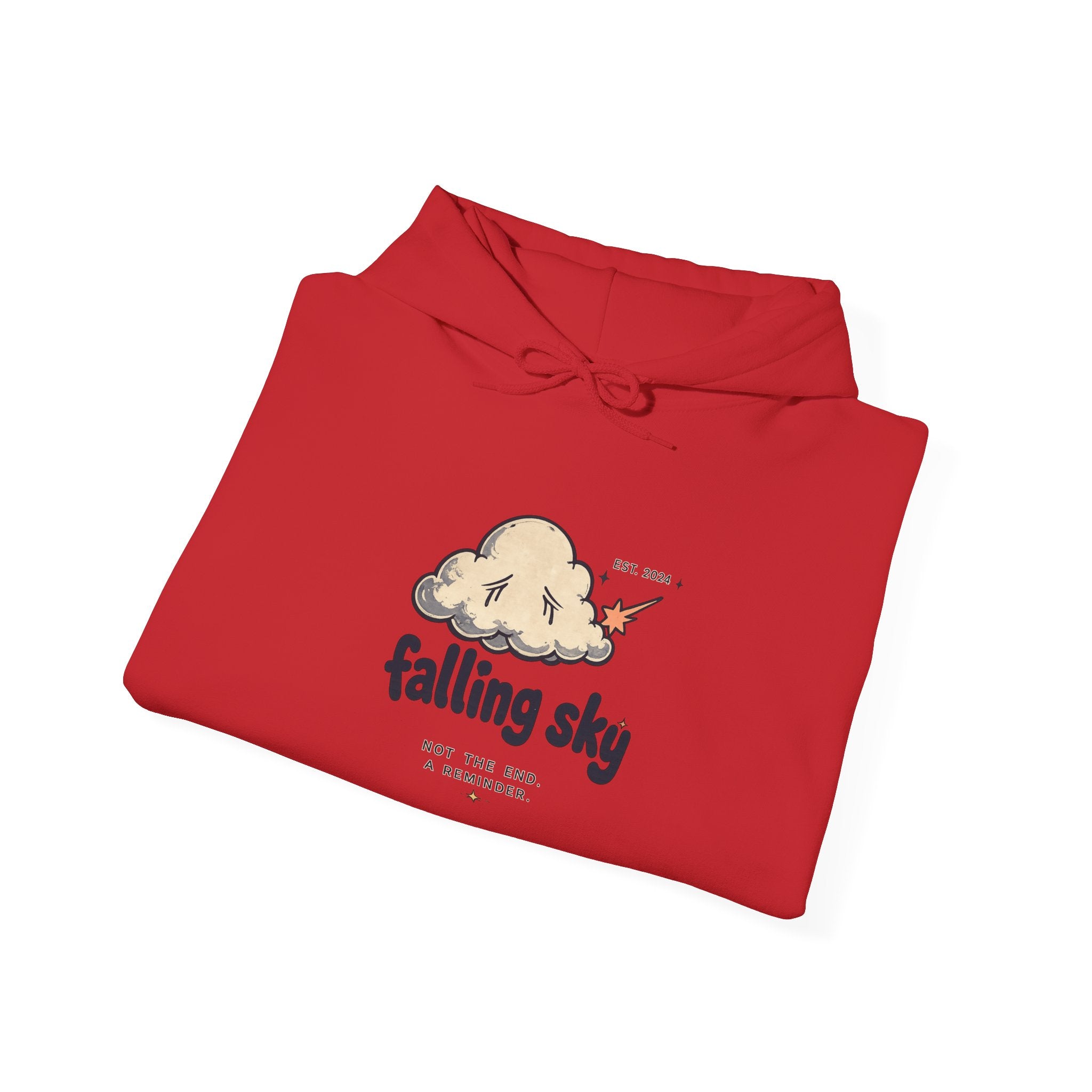 Hoodie — 'Falling Sky' Cute Cloud Graphic Pullover Sweatshirt
