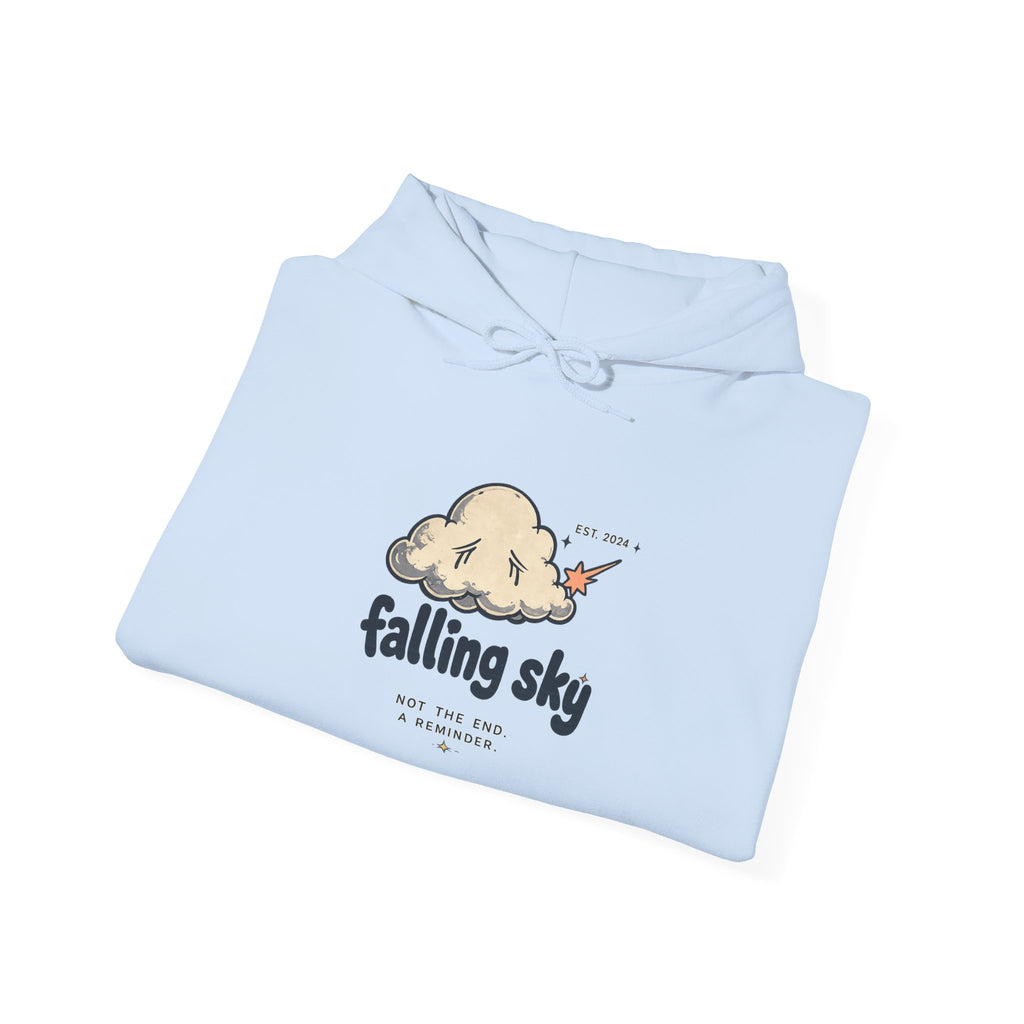 Hoodie — 'Falling Sky' Cute Cloud Graphic Pullover Sweatshirt
