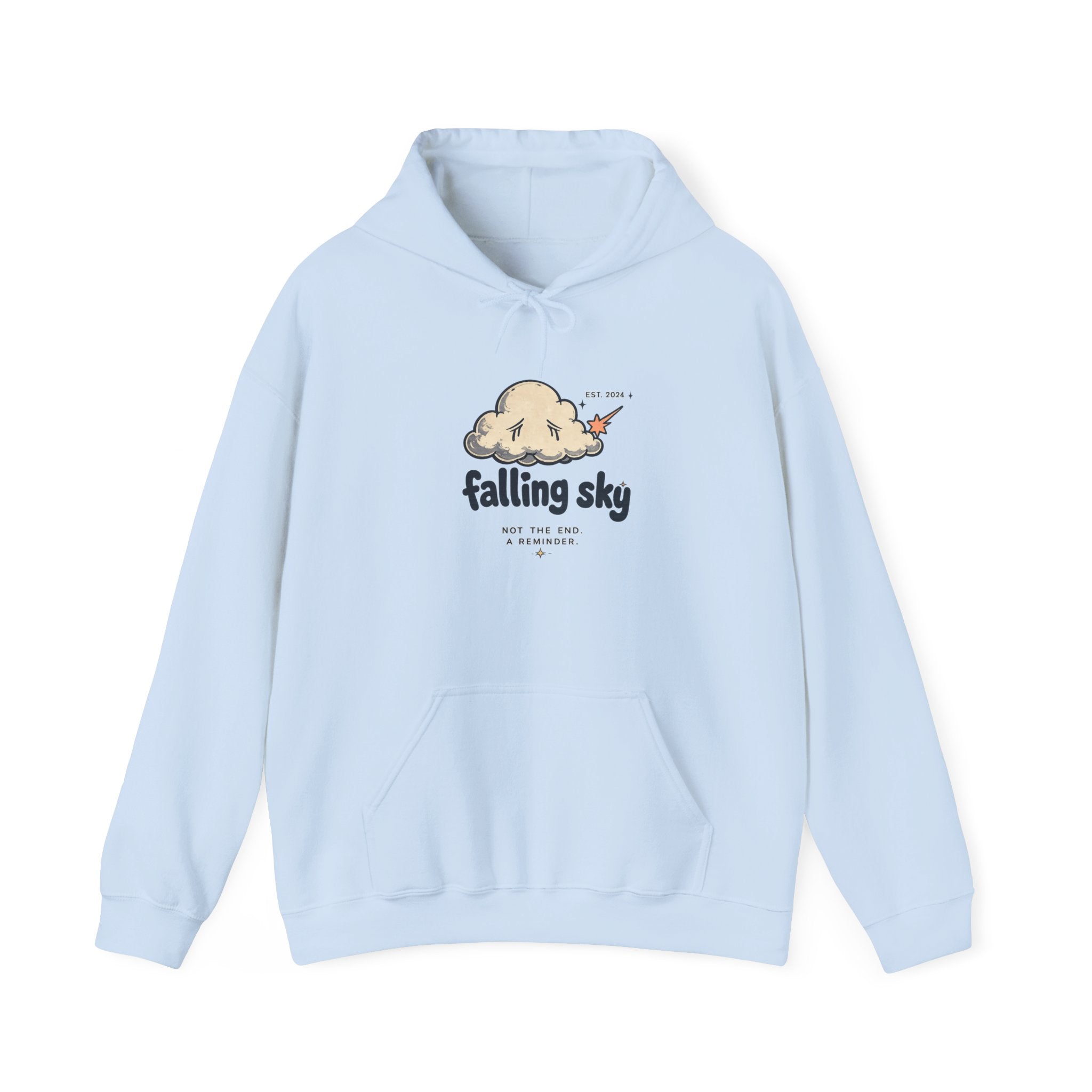 Hoodie — 'Falling Sky' Cute Cloud Graphic Pullover Sweatshirt