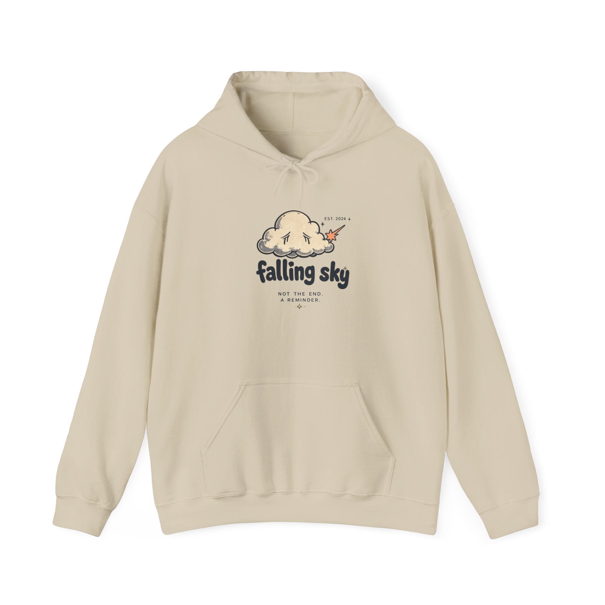 Hoodie — 'Falling Sky' Cute Cloud Graphic Pullover Sweatshirt