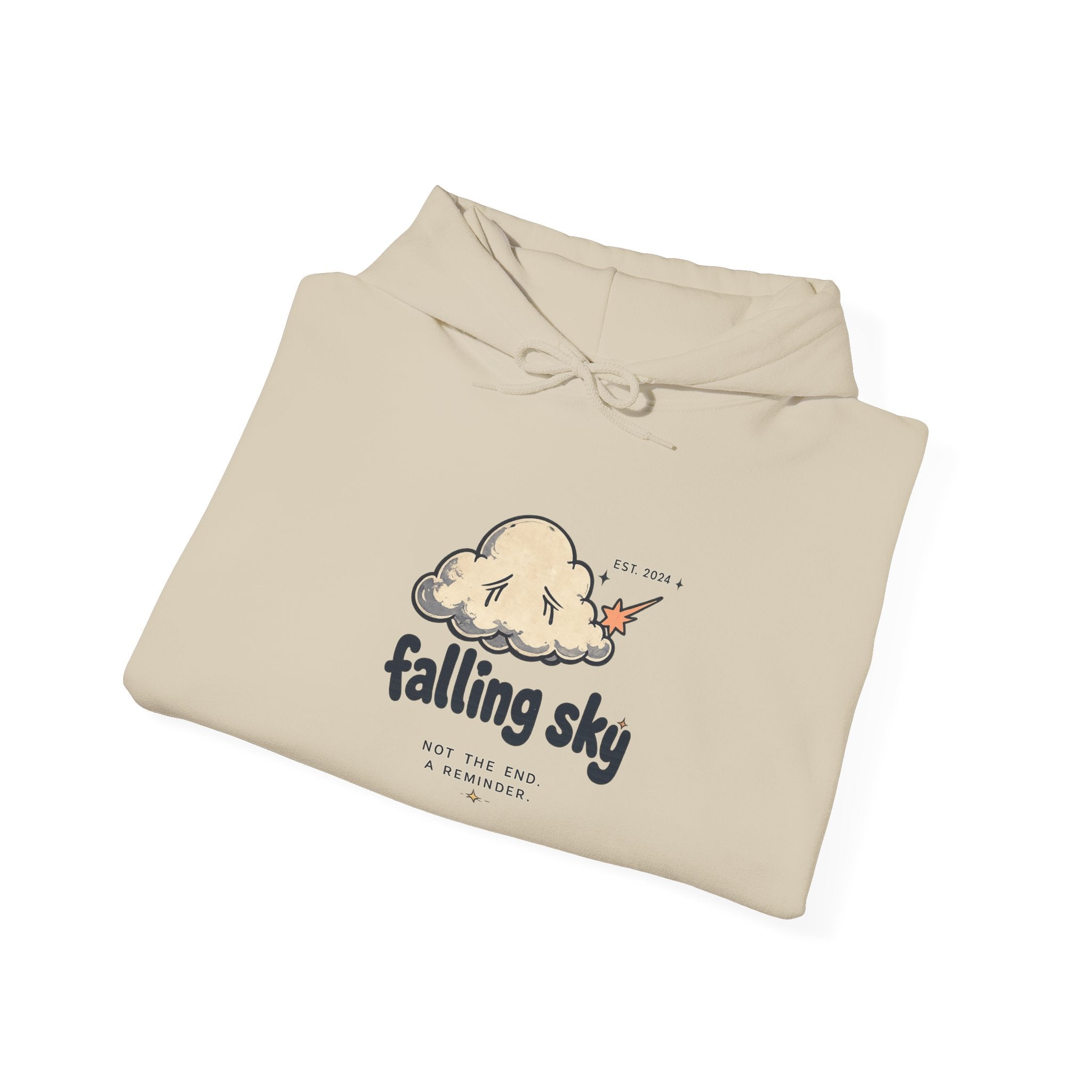 Hoodie — 'Falling Sky' Cute Cloud Graphic Pullover Sweatshirt