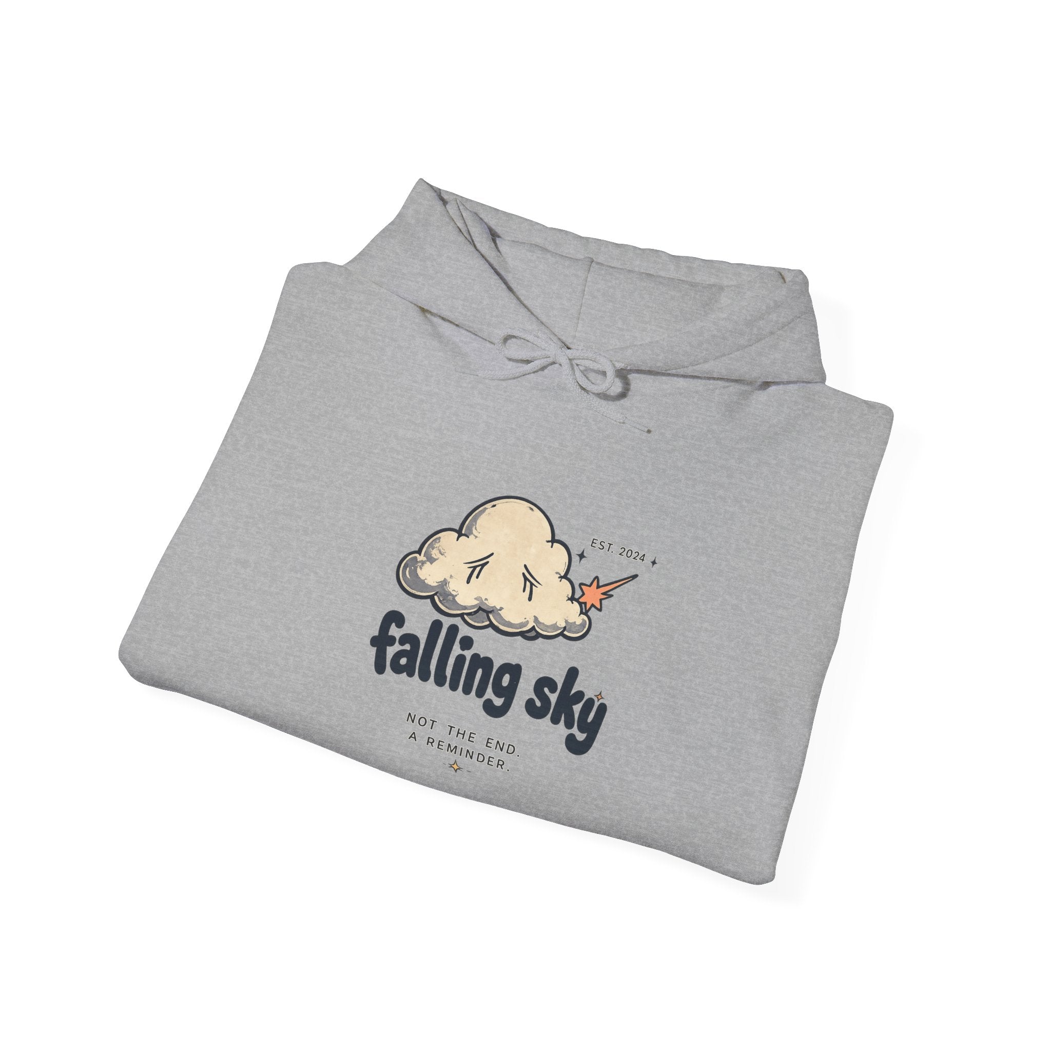 Hoodie — 'Falling Sky' Cute Cloud Graphic Pullover Sweatshirt
